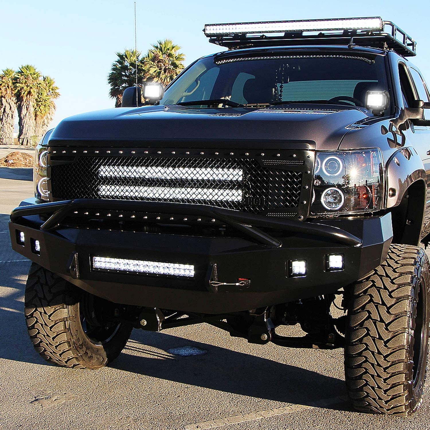 20Inch 288W Triple Row Flood Spot Combo LED Light Bar Waterproof 28800LM off Road Driving Lamp with Wiring Harness for Boat Trucks Pickup Jeep SUV ATV UTV (ZH403)