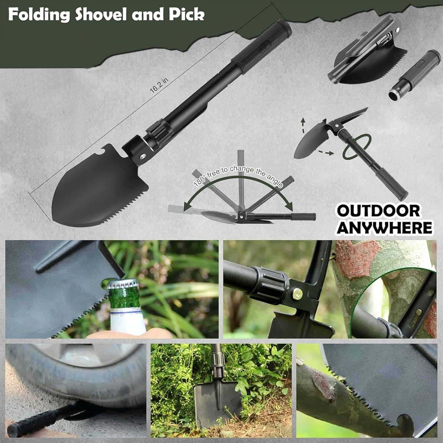 Survival Kit, Emergency Kit and First Aid Kit for Outdoor, Perfect for Camping, Outdoor Adventure, Hiking and Hunting