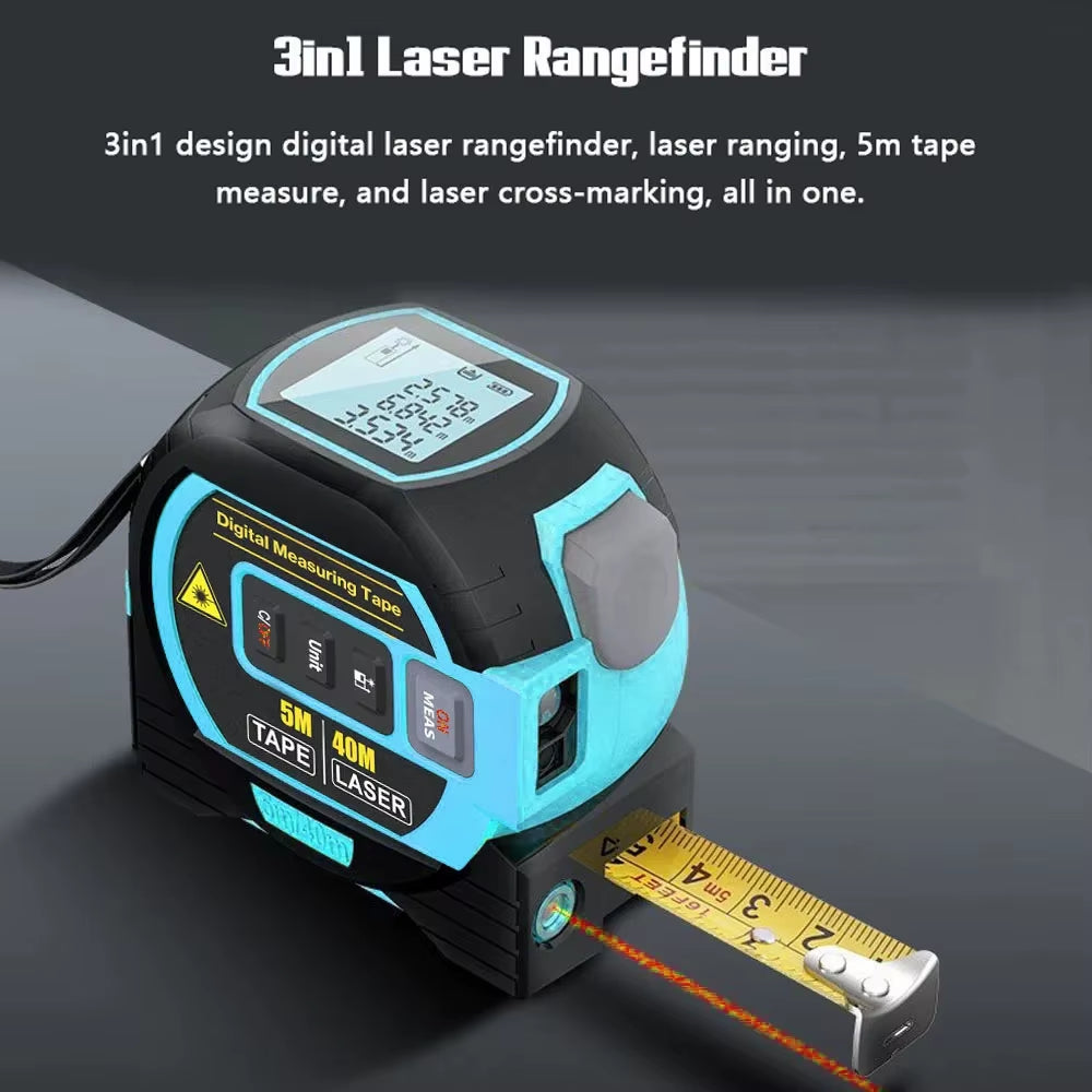3In1 Laser Rangefinder Laser 40M / 60M Distance Meter Measuring Laser Tape Measure Digital Laser Rangefinder Scale Distance Area