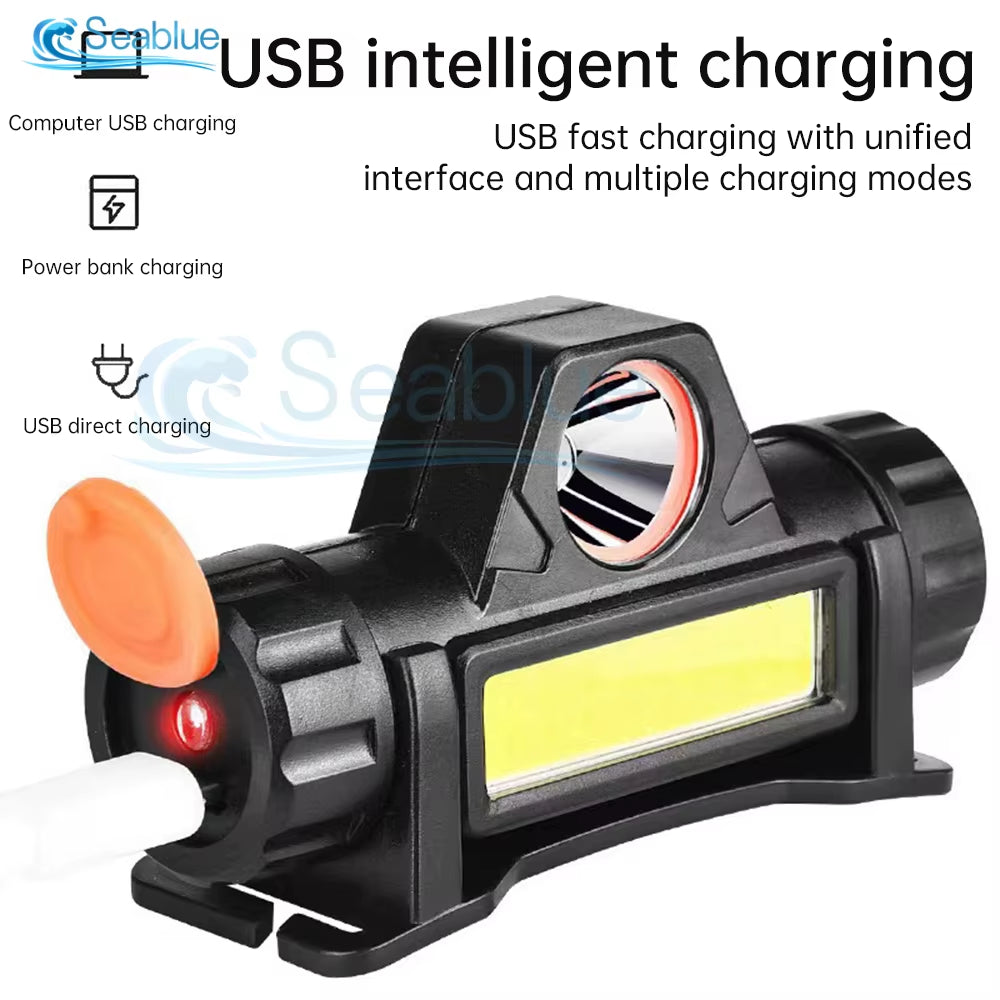 Automatic Photoelectric Welding Face Cover Lamp USB Charging Dual-Purpose Headlight Argon Arc Welding Cap Welding Lighting
